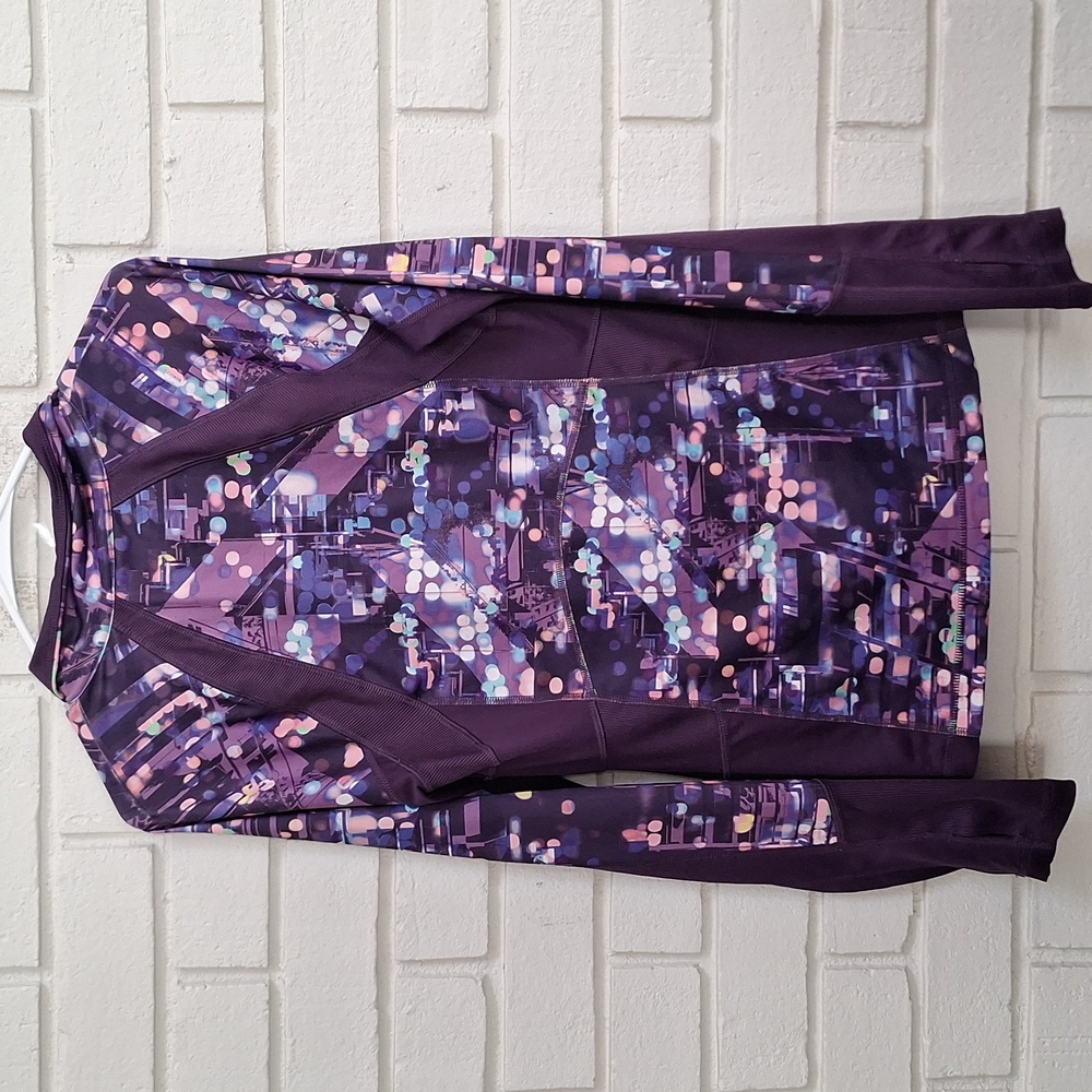 Tek Gear Drytek Purple Abstract Pattern Quarter-Z… - image 6